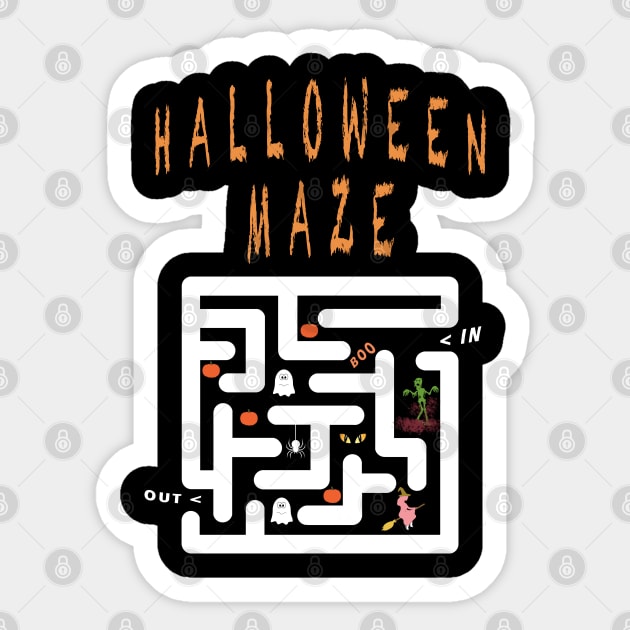 Halloween Maze - Happy Halloween Day Sticker by aastal72